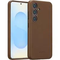Accezz MagSafe Leather Backcover voor de Samsung Galaxy S25 - Coffee Brown