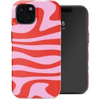 Selencia Vivid Backcover met MagSafe voor de Apple iPhone 15 - Dream Swirl Pink
