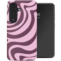 Selencia Vivid Backcover voor de Samsung Galaxy S26 - Wavy Swirl Pink Plum