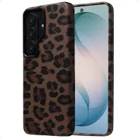 Selencia Sabi Backcover Panterprint met MagSafe voor de Samsung Galaxy S26 Ultra - Mocha Brown