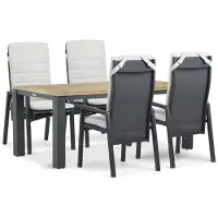 Lifestyle Garden Furniture Lifestyle Vivaro/Veneto 180x90 cm dining tuinset 5-delig