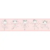 A.S. Création DANSENDE BALLERINA BEHANGRAND | Zelfklevend - roze - Only Borders 11