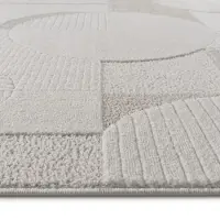 Muratap Vivant japandi abstract rond vloerkleed laagpolig multi- 200 cm rond