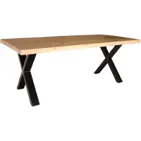 Lizzely Garden & Living Eettafel Xavier rechthoekig 200cm lichtbruin duurzaam mangohout langwerpig eetkamertafel hout