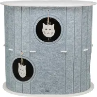 Trixie - Speelbox Mara - Ovaal - Vilt - Zand/Grijs - 66X46X62 cm