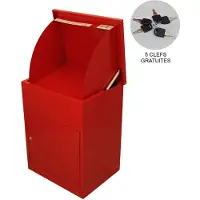 MonsterShop Pakketbrievenbus - Afsluitbaar - Anti-diefstal - Rood