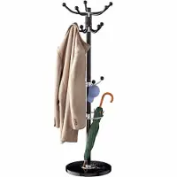 Casaria Kledingrek Zwart met marmeren voet 173cm