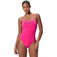 Speedo - Women's Endurance+ Logo Thin Strap One Piece - Badpak 36, roze