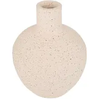 Atmosphera Bloemenvaas Ted - wit - keramiek - D33 x H43 cm - flesvaas - bolvaas