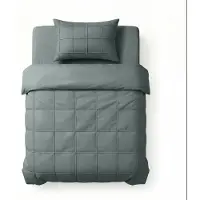Sleeptime dekbedovertrek Check Pintuck - groen - Microvezel - 140x220