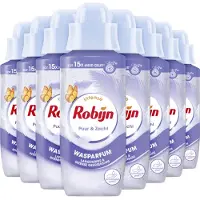 Robijn - Intense Wasparfum - Puur & Zacht - 8 flessen x 342 ml - Voordeelverpakking