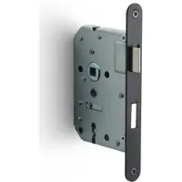 Formani Basics LBLA-N56 klavier/sleutel deurslot afgerond - PVD mat zwart/PVD gunmetal