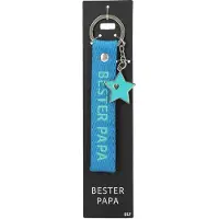 Depesche sleutelhanger kunstleder Bester Papa cadeau vaderdag.