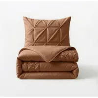 Sleeptime Dekbedovertrek Border Pintuck - Mocha Moose 240 x 200/220 cm