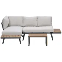 Garden Impressions Tibo loungeset 3-delig - donker grijs