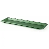 PlasticForte Plantenbak water onder opvangschaal - groen - rechthoek - 59 x 19 cm - Bloembakken