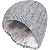 Heat Holder - Fleece gevoerde Alesund-hoed voor dames - Lichtgrijs