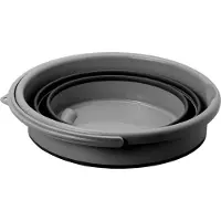 Brunner Drum 10 Opvouwbare Campingemmer - Zwart/Grijs - 10L - Lichtgewicht - Ruimtebesparend - Voor Water, Afwas of Opslag - Hitte- en Vorstbestendig