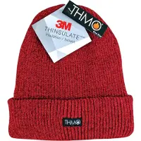 THMO - Dunsulate muts van 3 meter lang, chenille voor dames - Rood