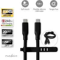Nedis Usb-kabel Fresh Green Box Usb 3.2 Gen 2 - Usb-c Mannelijk 1m Zwart