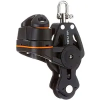 Tersma Single Swivel Fiddle Bearing Pulley With Cleat 50 Mm Zilver