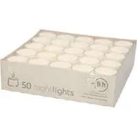 Enlightening Candles 50x Creme/witte theelichtjes/waxinelichtjes 8 branduren - Waxinelichtjes