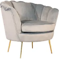 Lizzely Garden & Living Fauteuil zitbank 1 persoons stoel Belle lichtblauw bankje