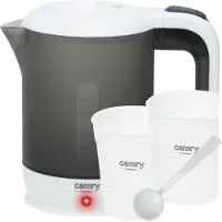 Camry Reiswaterkoker 500ML - Inclusief 2 Kopjes en Lepel - 900W - Droogkookbeveiliging- Draagbaar - Kleine waterkoker -mini waterkoker - Waterkoker - camping waterkoker