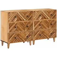 vidaXL Opbergkasten 2 st 60 x 33,5 x 75 cm Massief Mango Hout Bruin