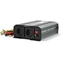 Nedis Omvormer Gemodificeerde Sinusgolf | Ingangsvoltage: 24 V DC | Apparaat stroomoutput: Type F (CEE 7/3) / USB-A| 1000 W | Piekvermogen: 2000 W | Screw Terminal | Zilver - PIM100024FGY