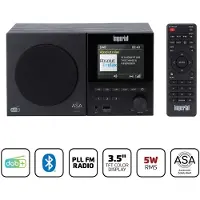 Imperial DABMAN120BK DAB+/FM radio met Bluetooth en USB – zwarte houten behuizing