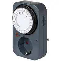 Brennenstuhl tijdschakelklok MZ 20, mechanisch stopcontact (dag-timer met hogere contactbescharming) kleur: grijs