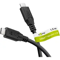 Goobay USB-C kabel | USB4 20 Gbps | PD 240W | 4K 60Hz | zwart | 1,5 meter