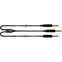 Cordial CFY3VPP-LONG Intro verloopkabel jack 6.3mm TRS -2x 6.3mm TS 3m zwart