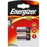 Energizer Batterij Lithium CR123A 1500 mAh Lithium (Li) 3 V 2 Stuks
