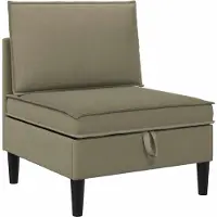 vidaXL Midden Sofa met Opbergruimte Kaki Fluweel