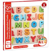Hape Alfabet Puzzel met Hoofdletters – 27-delig houten letterpuzzel voor kinderen vanaf 3 jaar