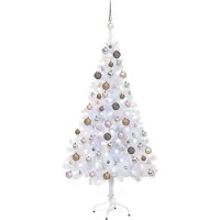 Prolenta Maison Exclusive - Kunstkerstboom met verlichting, kerstballen, 150 cm, 380 takken