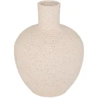 Atmosphera Bloemenvaas Ted - wit - keramiek - D26 x H33 cm - flesvaas - bolvaas