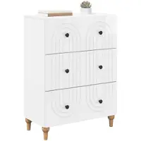 vidaXL Ladekast Hoogglans Wit 66 x 34,5 x 90 cm Bewerkt hout
