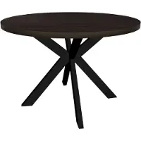 Lizzely Garden & Living Eettafel rond melamine 120cm Sanne eiken zwart ronde tafel