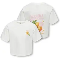 ONLY KIDS GIRL T-shirt met backprint wit Meisjes Katoen Ronde hals Backprint - maat 134/140