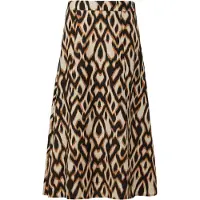 Comma Rok beige / ombergrijs / zwart