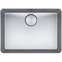 Franke spoelbak MYTHOS MYX 210-55 met drukknopbediening / vlakke rand / inbouwspoelbak / roestvrijstalen spoelbak