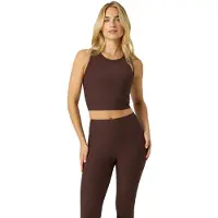 Björn Borg Studio Ribbed Cropped Tank Top Bruin | Maat: XL