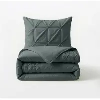 Sleeptime Dekbedovertrek Border Pintuck - Groen 240 x 200/220 cm