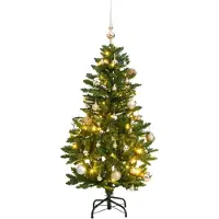 Prolenta Maison Exclusive - Kunstkerstboom, inklapbaar, met 150 LED-lampjes en 120 cm hoog