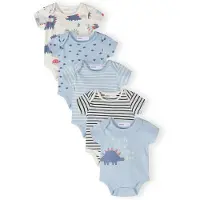 MINOTI Rompertje/body lichtblauw / donkerblauw / eierschaal
