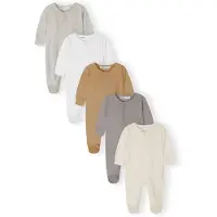 MINOTI Rompertje/body crème / camel / beige gemêleerd / stone grey
