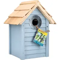 Tuinplus Vogelhuisje Strandhuis Aruba Blue- Nestkastje - - Blauw - 889143